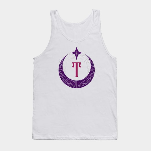 T - Moon Monogram Tank Top by Mazzlo Shop